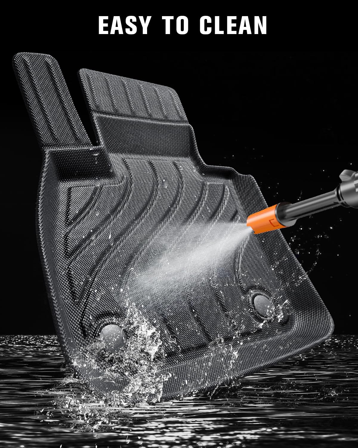 AIPOIL Set Tappetini E Fodere Baulo In TPE Per BMW X1 (2023-2025) – Protezione Invernale Ed Estiva, Antiscivolo, Nero - 2