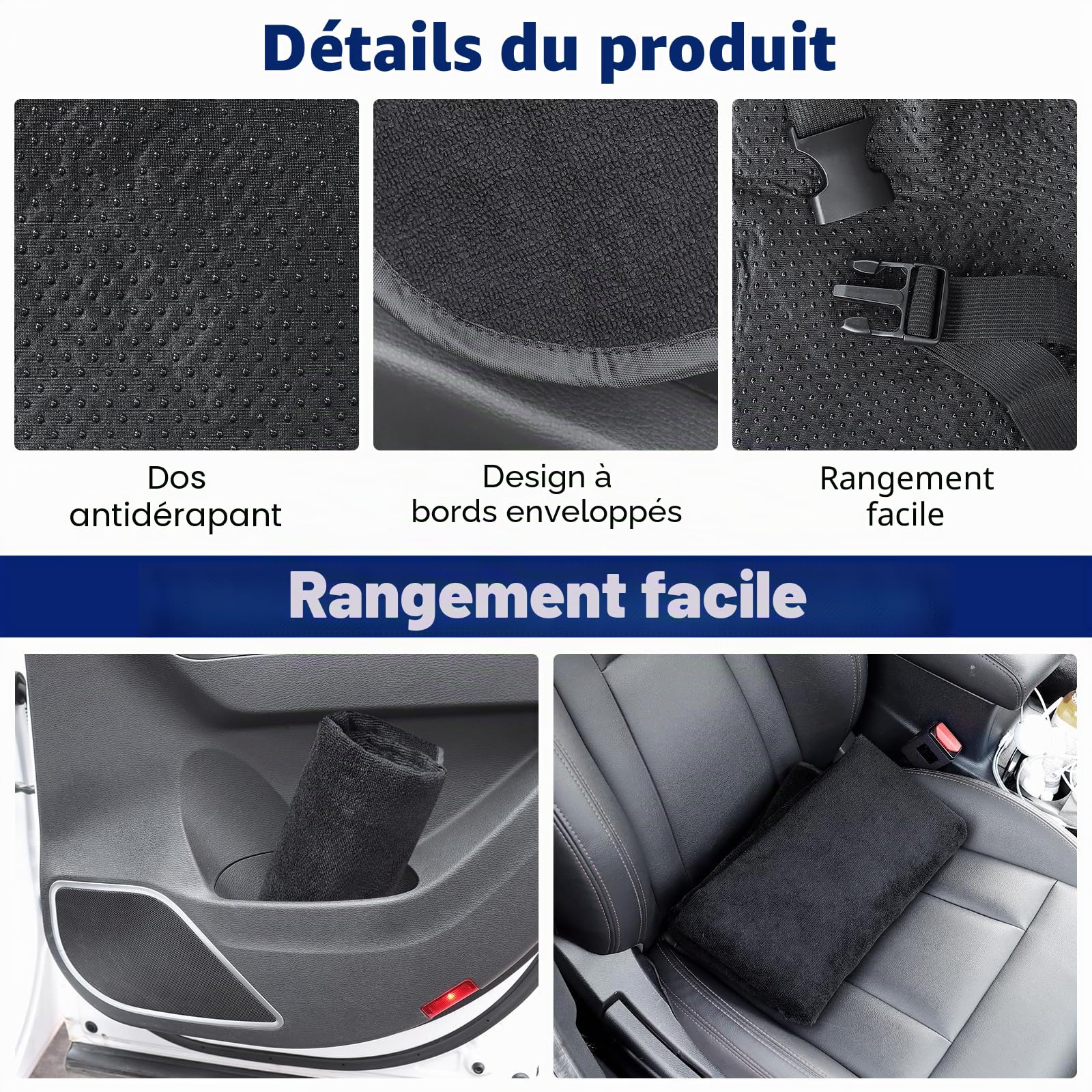 Housse de siège de Voiture en Serviette imperméable - Protection Universelle antidérapante et résistante à la Sueur pour siège Avant, pour Salle de Sport, Course, Natation et Plage