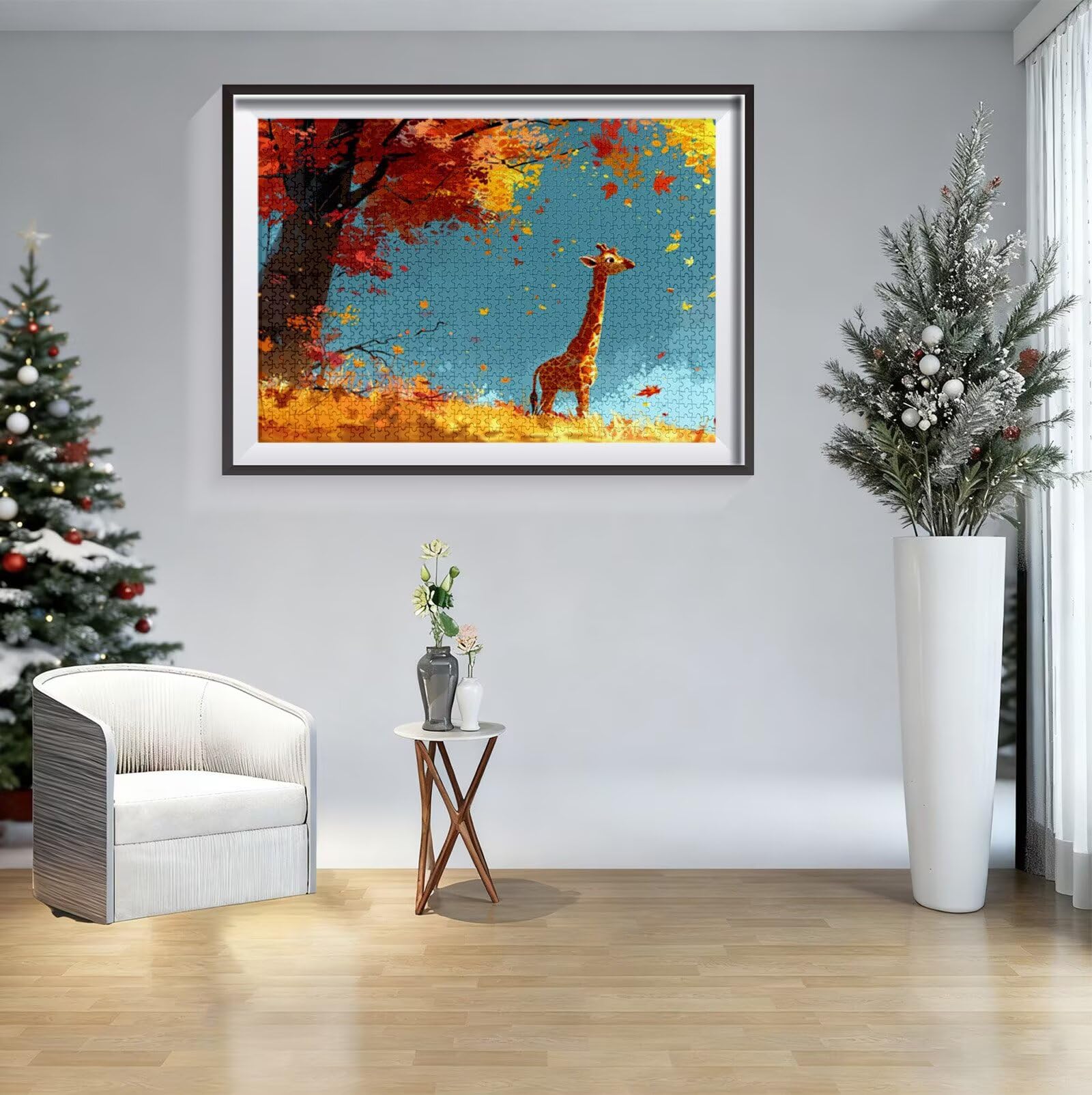 Puzzle 1500 Pièces Cerf, Puzzle 1500 Pièces Adultes et Enfants, Puzzles Bois avec Une Boîte d'emballage Exquise, Jeu Éducatif Puzzles Animal, Noël Decoration Maison, Cadeau Femme, Cadeau Homme H-1099