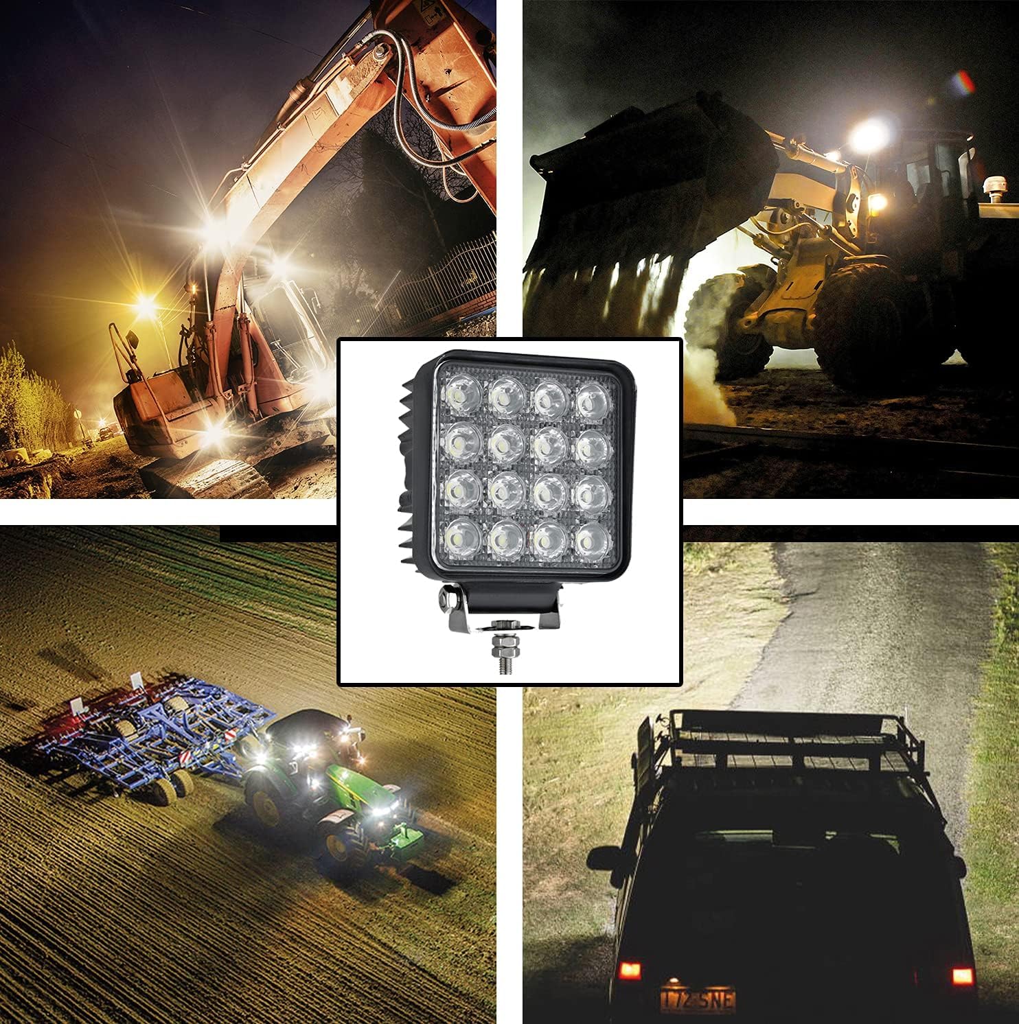 Ryme Automotive LED Work Light 48W Class 5-2500 Lumens · Spotlight Truck, Car 4x4, Tractor · 9-32 V · IP67 — view 3