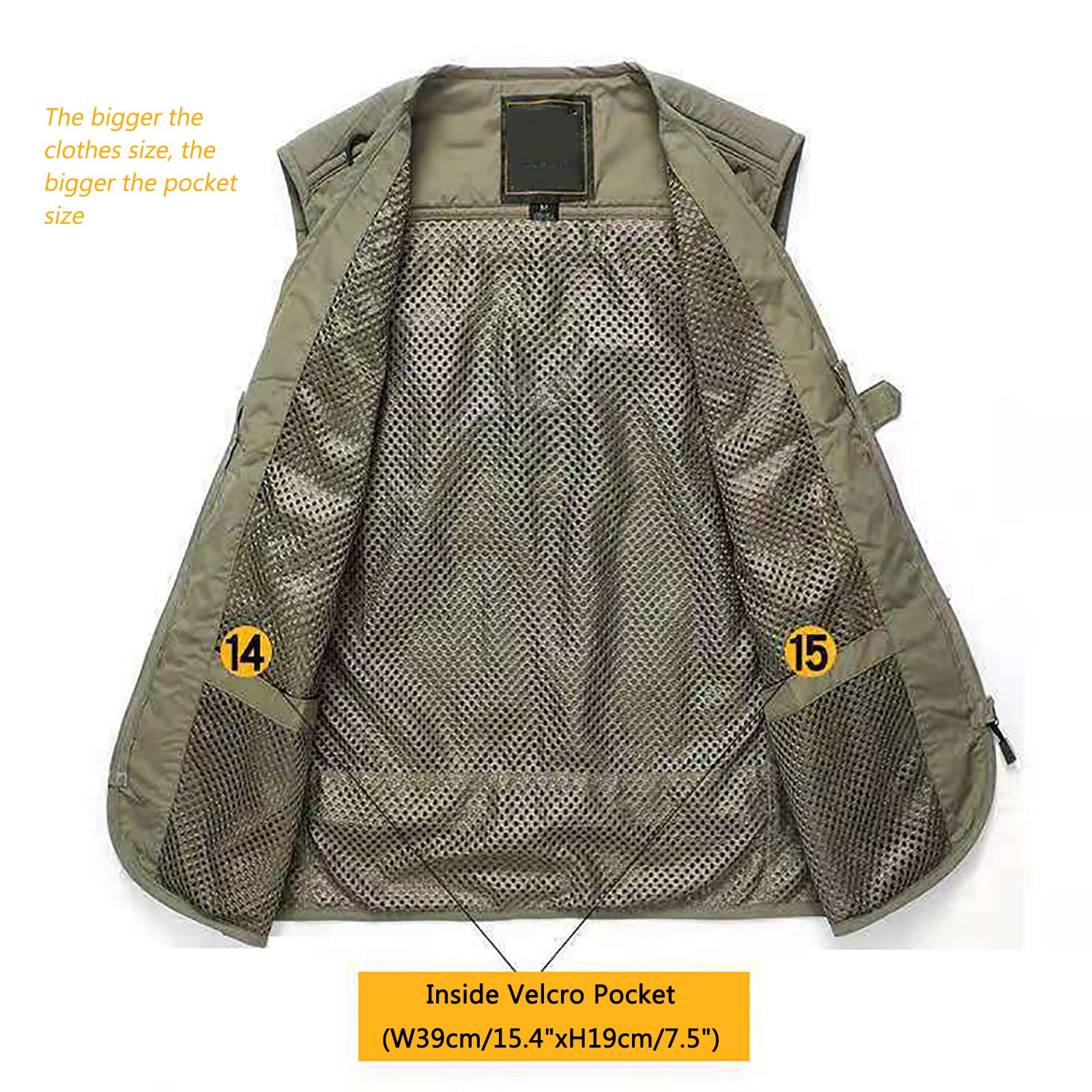 Homme Gilet en Jeans Blouson Veste sans Manches Pêche Photographie Camping Chasse Multi-Poches