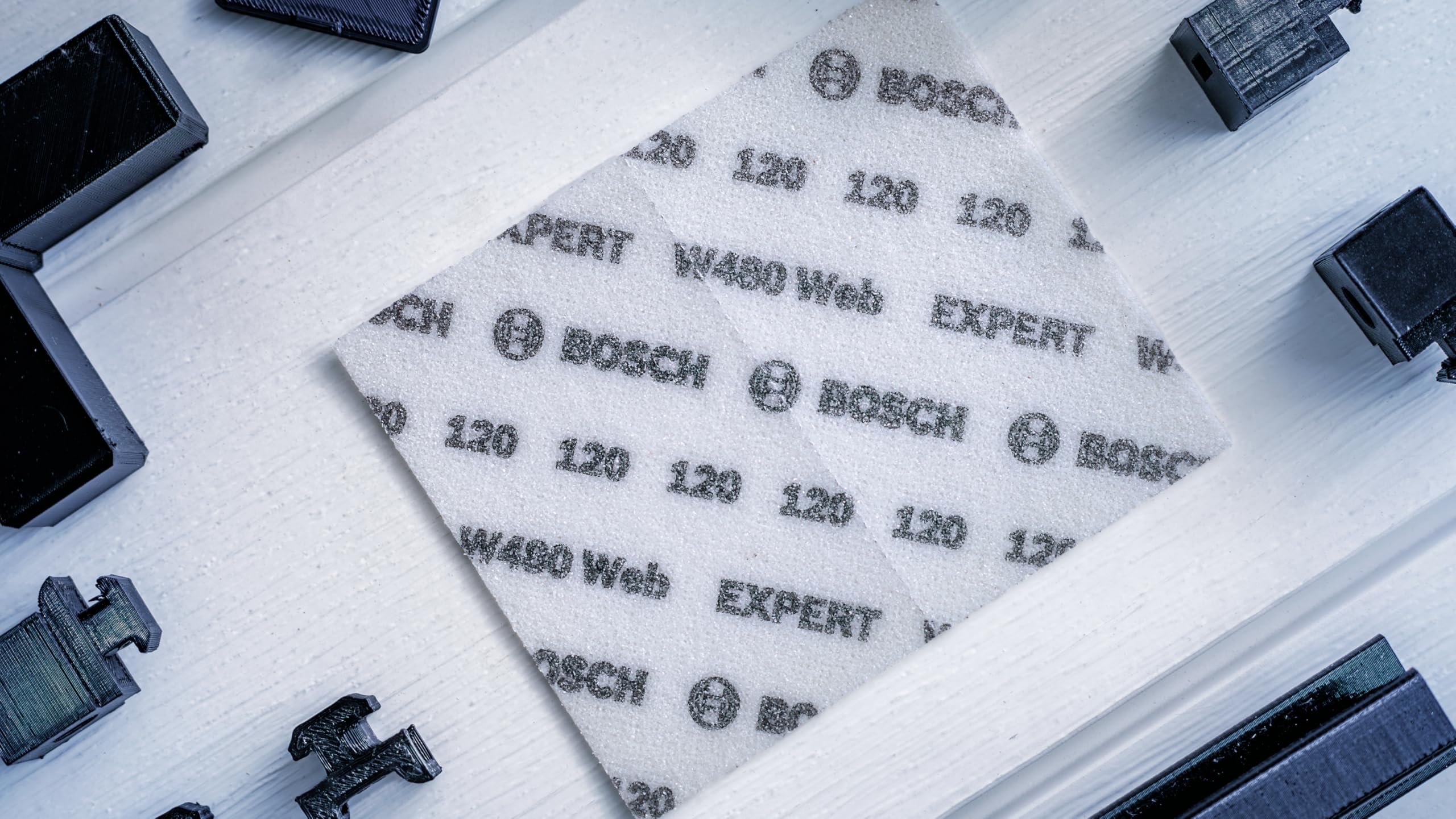 Bosch 2x EXPERT W480 Web 1/4 tarcza szlifierska ręczna (do twardego drewna, farba na drewnie, Ø 115 x 140 mm, ziarnistość 120, profesjonalne akcesoria do szlifowania ręcznego)
