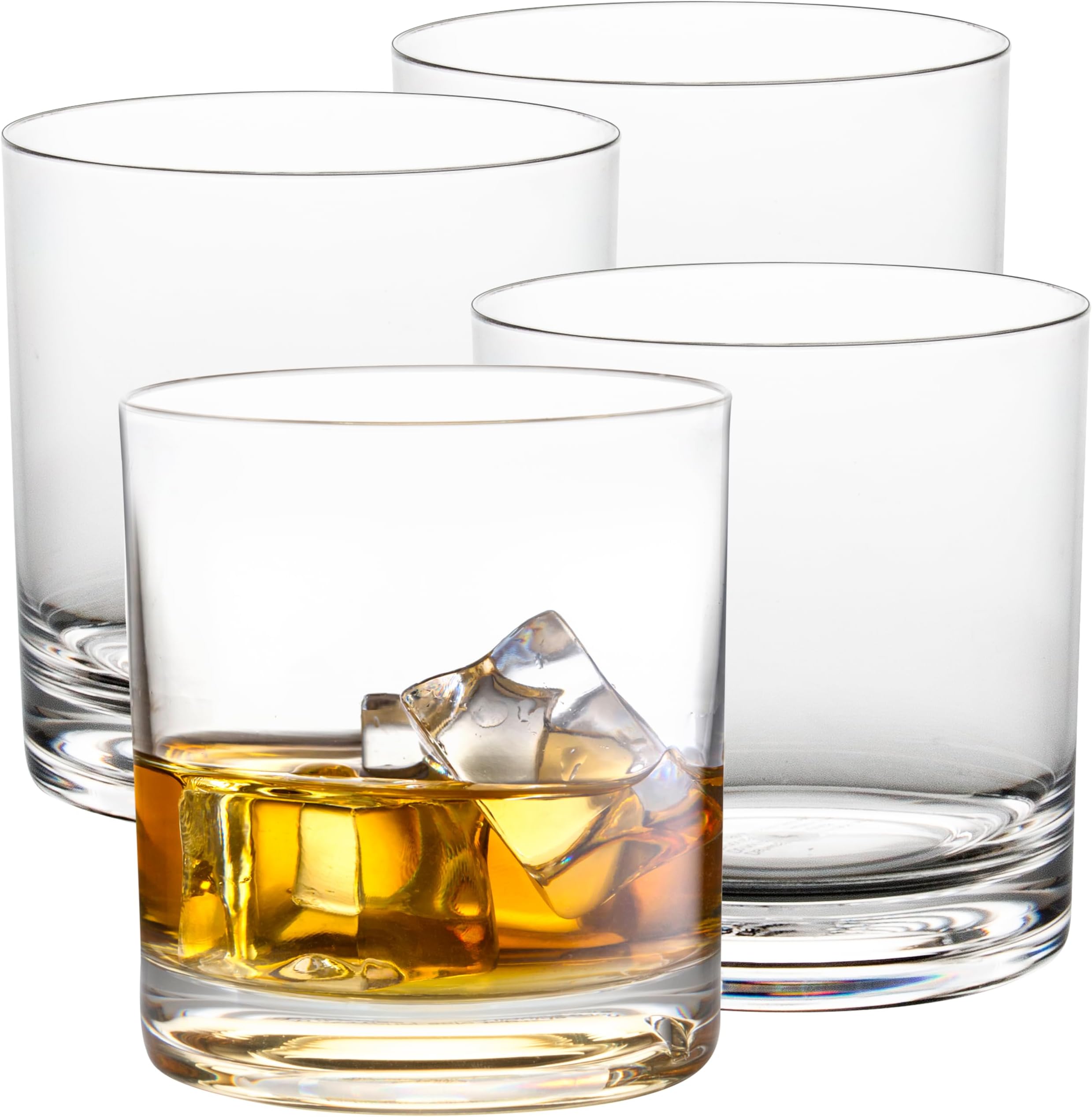 Deco Unbreakable Whiskey Gl, 12oz -100% Tritan - Shatterproof, Reusable, Dishwasher Safe - Premium Whisky Scotch Glassware (Set of 4)- Indoor Outdoor Drinkware - Great Holiday and Wedding Gift