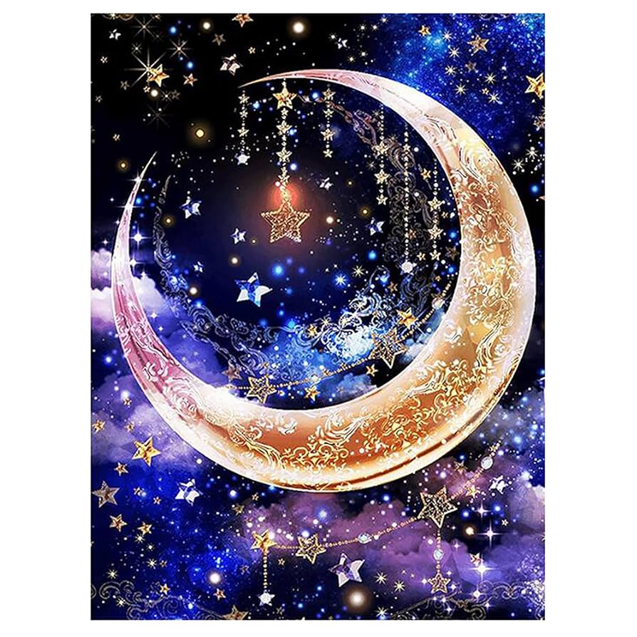 Amazon.co.jp: GOODCHI ダイヤモンドアート 5D 月 星