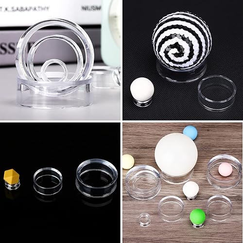 Miniatura 7 de Amyhill 100 piezas de soporte de esfera de cristal acrílico soporte de plástico transparente para huevos individuales para pelotas de golf, tenis,