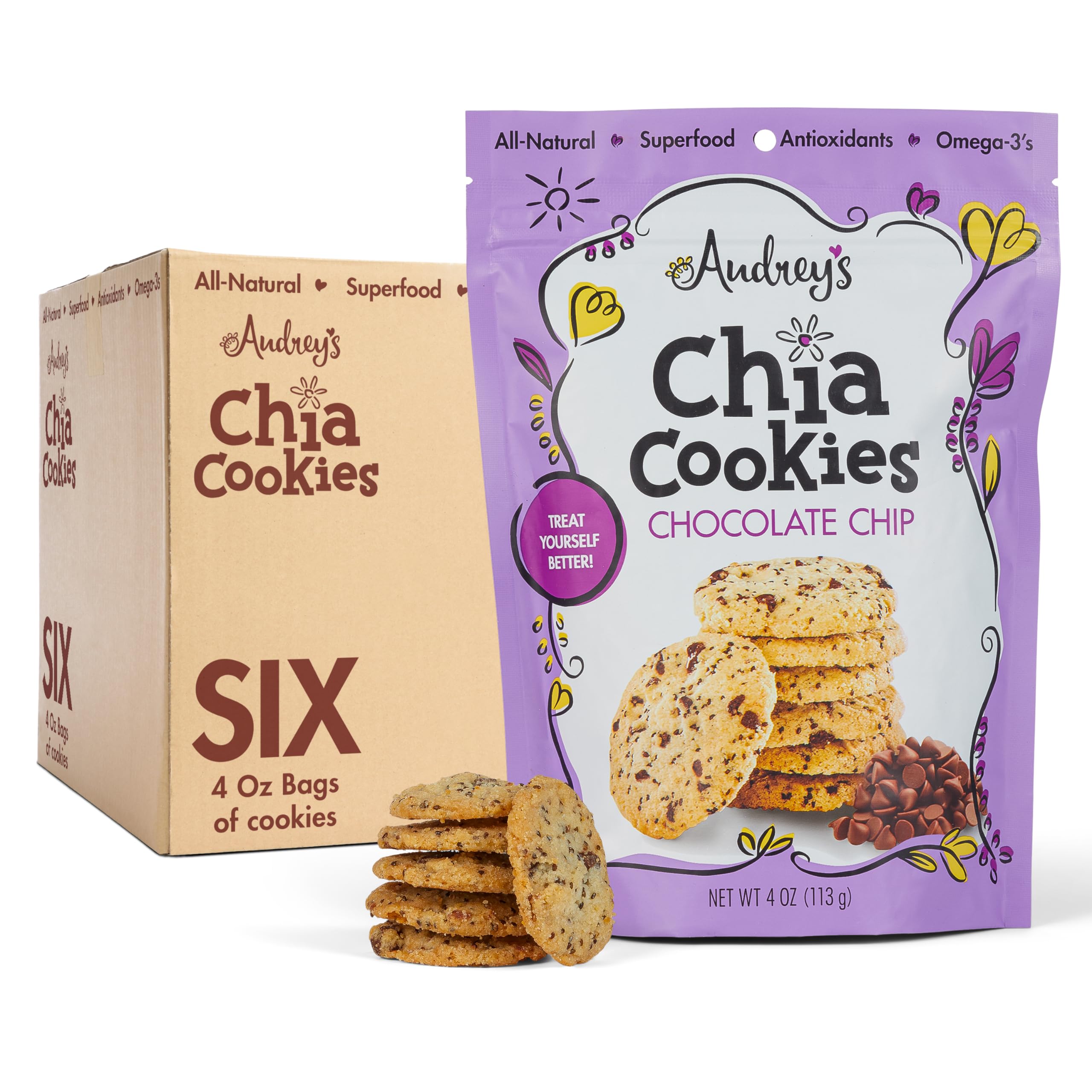 リラクゼーショングッズ Biscotti H4CBH CRDP CRDB 1ml Amazon.com: Audrey's Chia Cookies - Bite size cookies with premium