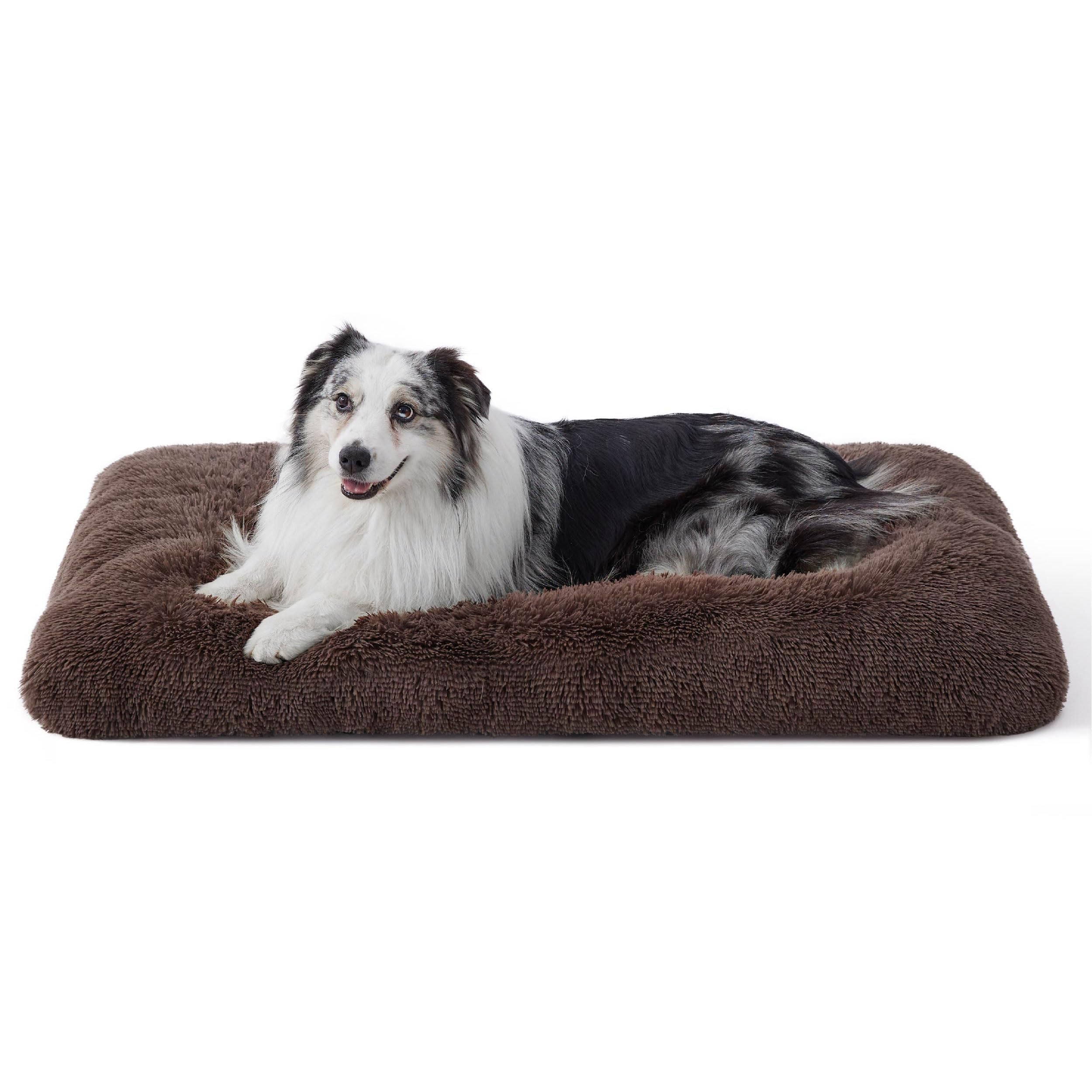 Bedsure Washable Extra Large Dog Bed for Crate Faux Fur Dog Crate Pad for Large Breed Plush Soft