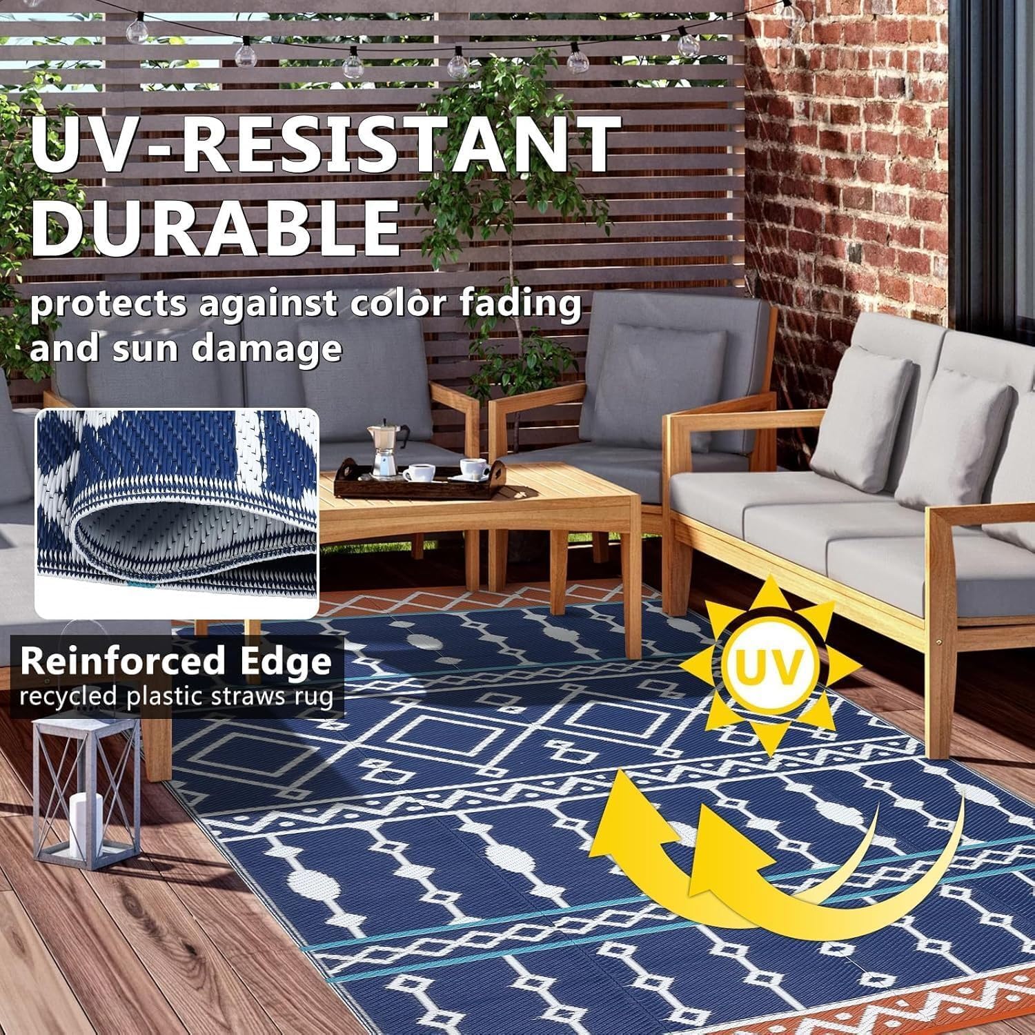 Tan Beige Greek Key Frame Border 2x3 Distressed Rough Thin Waterproof Outdoor Rugs for Patios Balcony Deck Porch Pool Garden Backyard Hallway Non Skid Quick Dry Washable Reversible Carpets