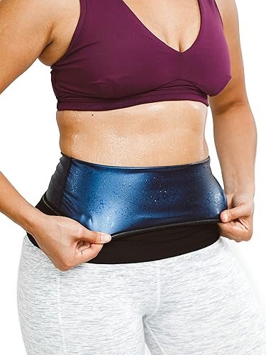 Sweat Shaper Cinturón de sauna para reducción de cintura para mujer, entrenador de cintura sin neopreno