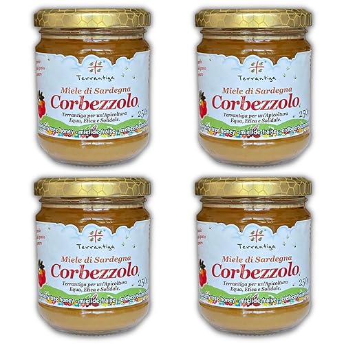 Miniatura 8 de Corbezzolo - Miel cruda  Árbol de fresa silvestre, miel artesanal de Cerdeña, Italia  (8.82oz) 8.8 onzas