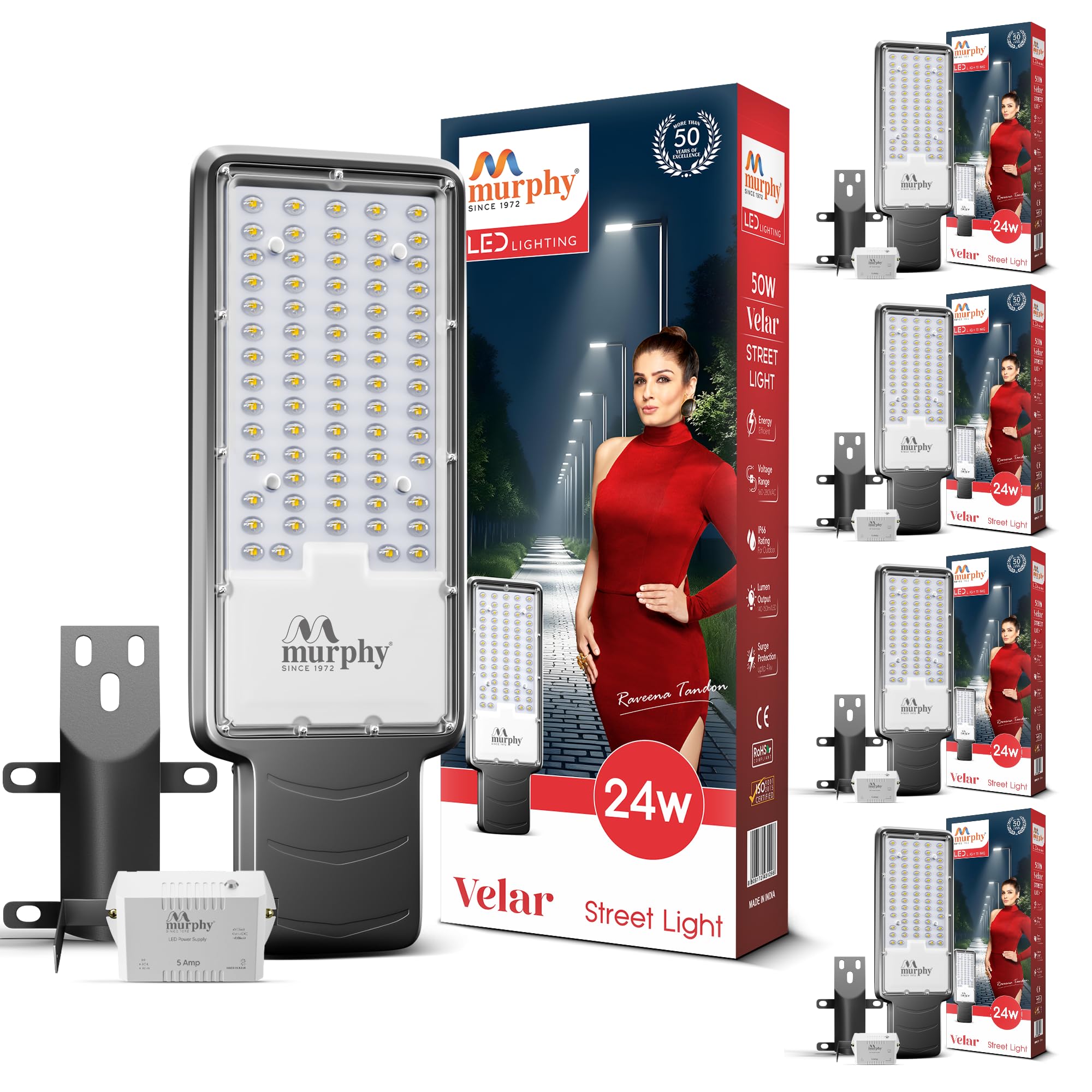 Murphy LED Street Lights - 3600 Lumens, Waterproof & Auto On/Off -19