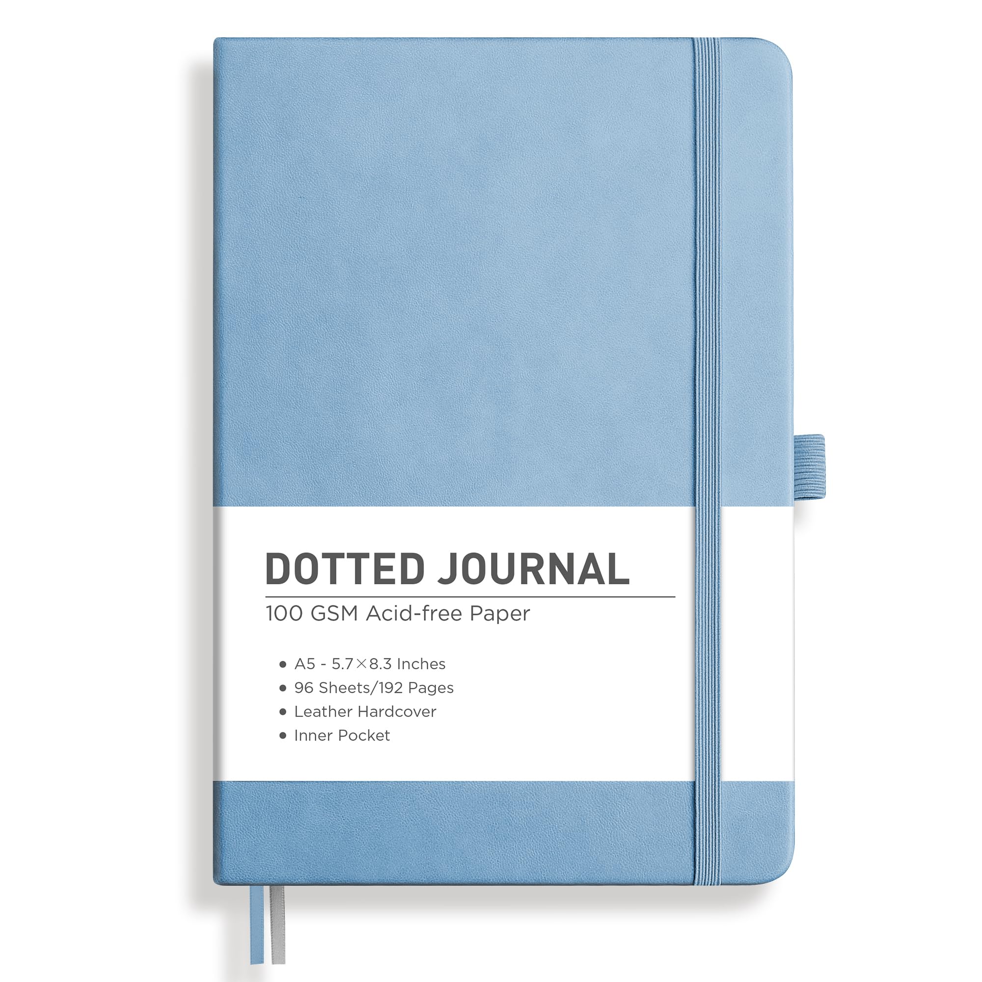RETTACY Dotted Journal Notebook, 192 Pages, A5 Medium Size (5.7'' x 8.3'')