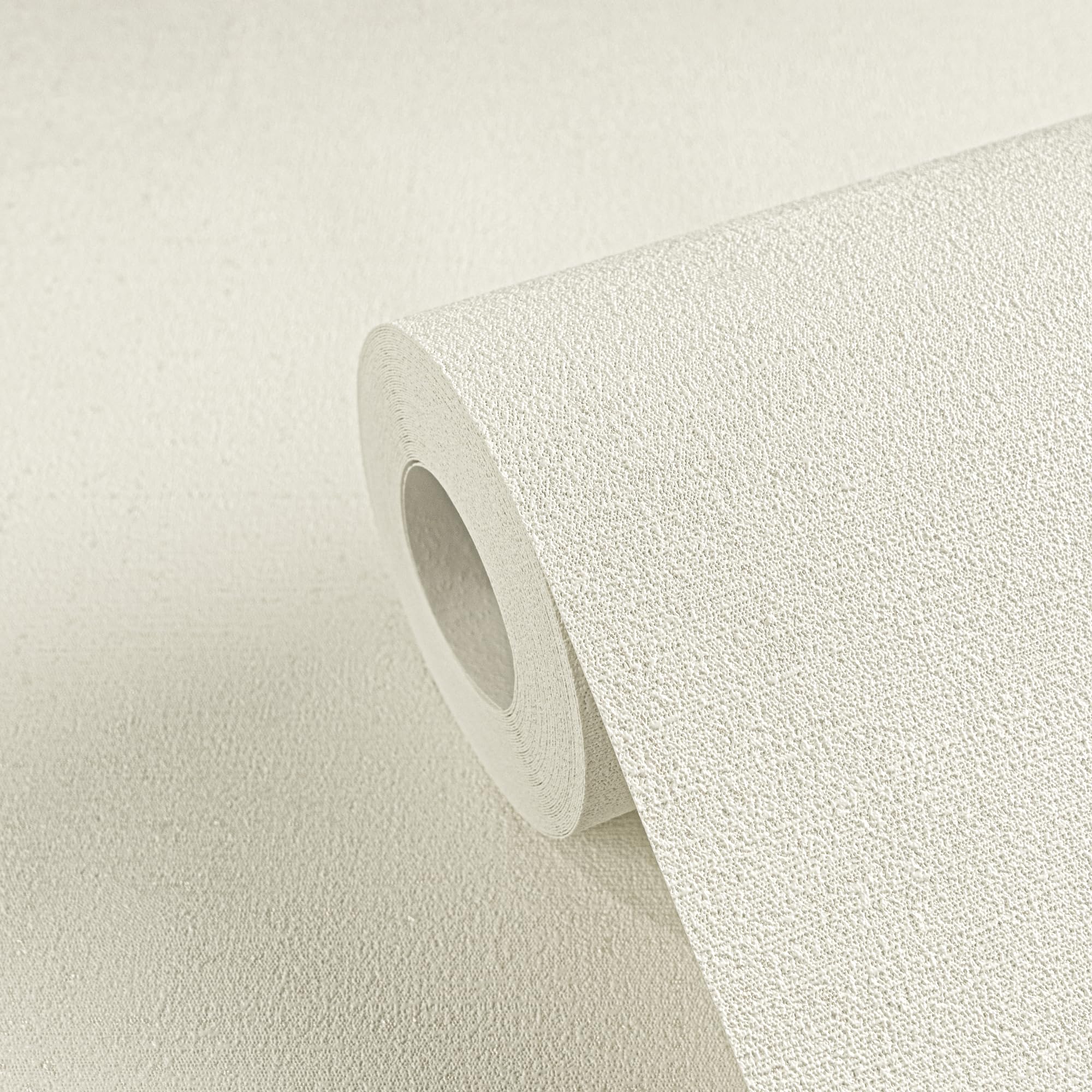 Livingwalls carta da parati TNT con struttura tessile in bianco, beige – carta da parati a tinta unita 10,05 m x 0,53 m design di COSMOPOLITAN – 790661