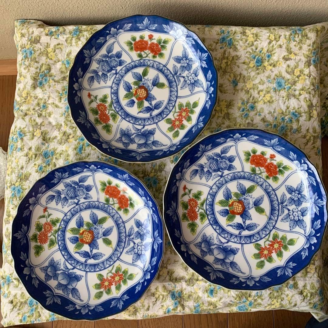 江戸中期 古伊万里 極上 赤絵金蘭手 30㎝皿 共箱 山徳製 祝皿 古伊万里