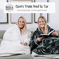 Vista 2 de trekki Sudadera con capucha de gran tamaño, manta con capucha para hombres y mujeres con cremallera, cómoda manta de forro polar con capucha