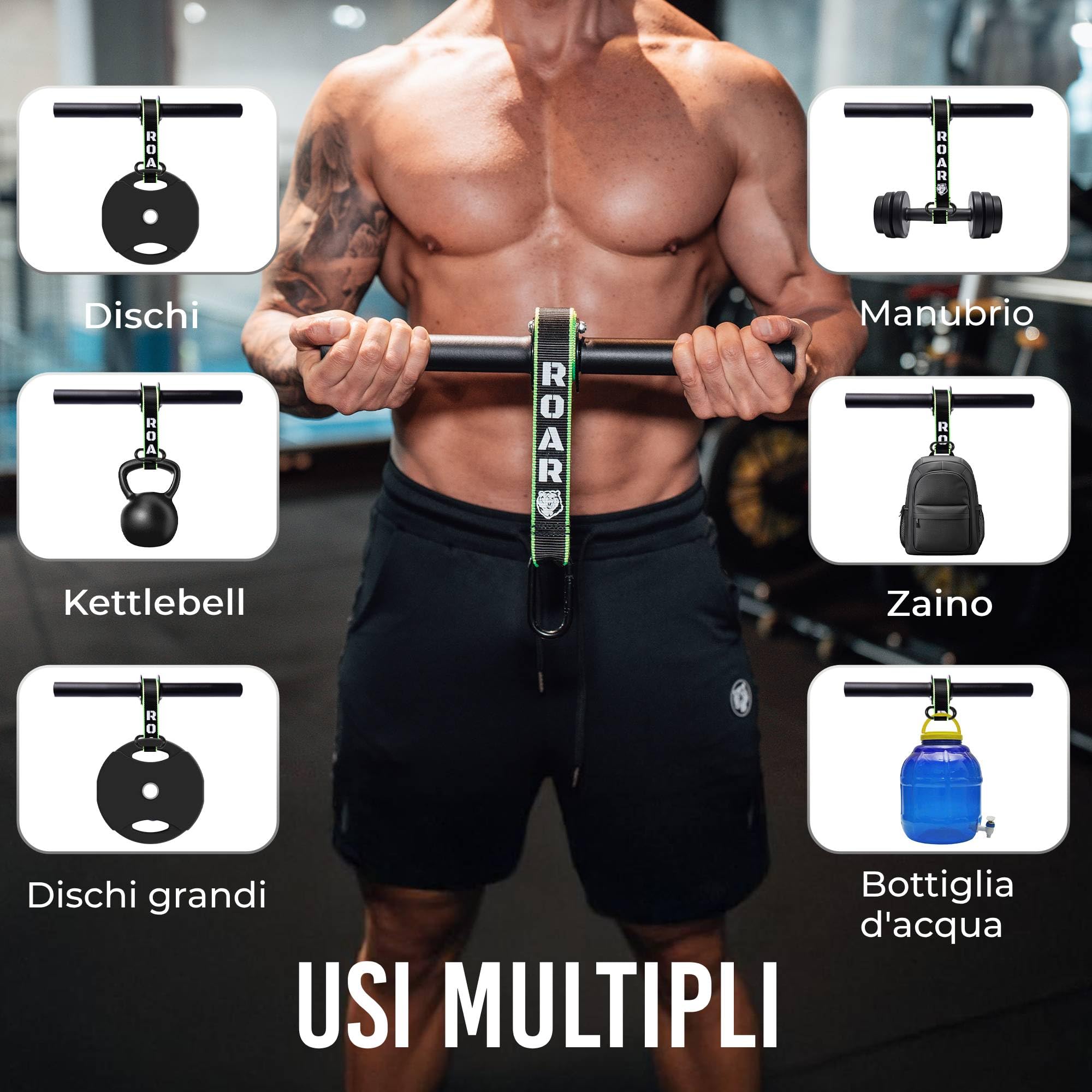 Roar® Rullo per Avambraccio, Rullo da Polso per Avambraccio, Allenamento Avambraccio, Forearm Trainer, Avambracci Attrezzi, Arm Blaster