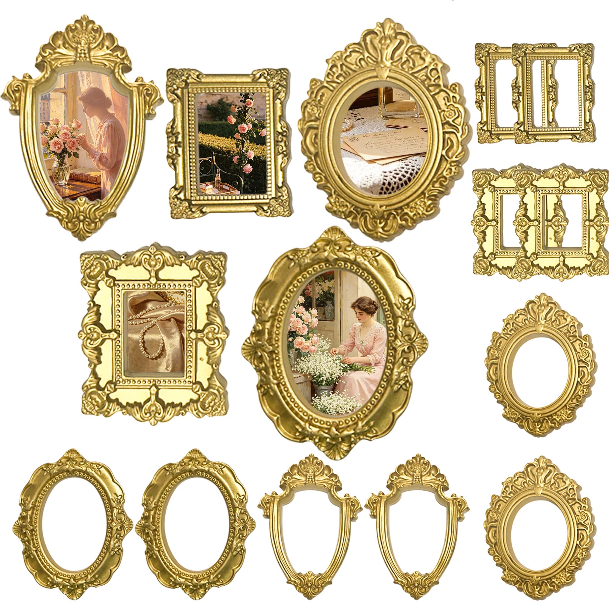 Amazon.com - 15PCS Vintage Resin Picture Frame - Mini Photo Frame