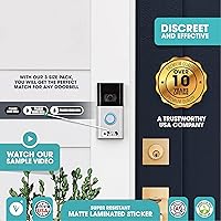 Vista 2 de Tiny Please Ring Bell Sign 3 tamaños de calcomanías para timbre de puerta Tamaños pequeños perfectos para timbre de video Letrero de campana