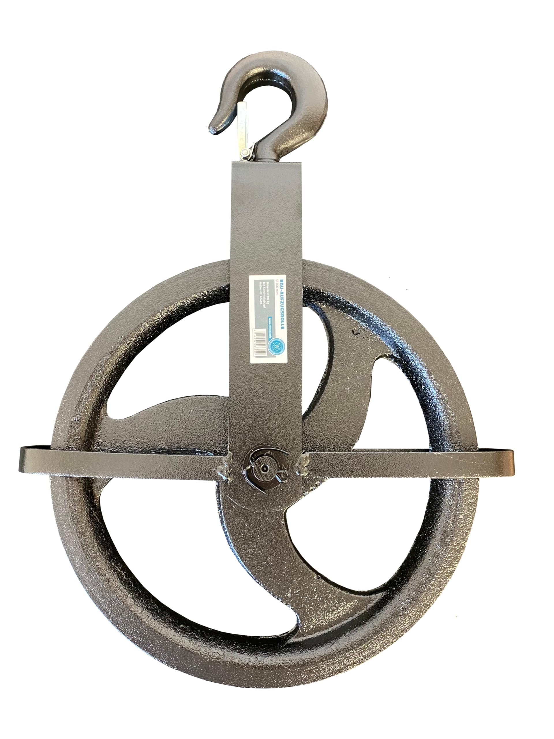 Bau-Aufzugsrolle Ø 300 mm / 300 kg, mit Kreuzbügel