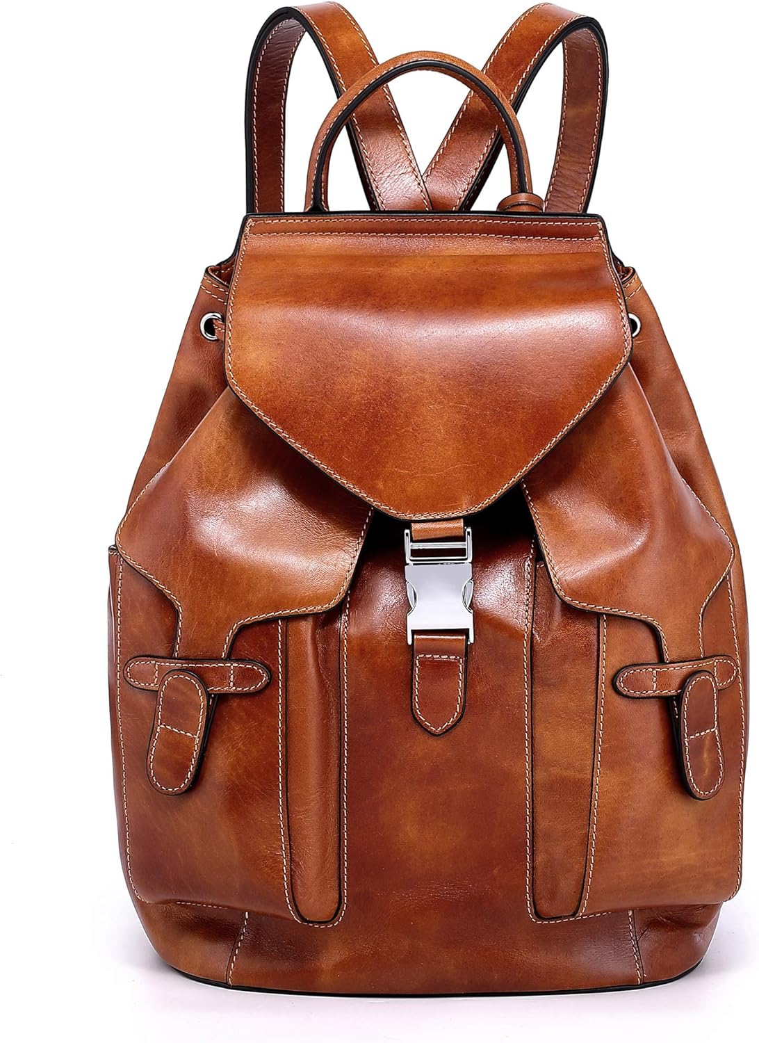 OLD TREND Womens Genuine Leather Rock Valley Backpack Dark Brown One Size One Size