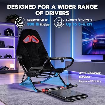 DIWANGUS Foldable Racing Simulator Cockpit for Logitech Thrustmaster MOZA