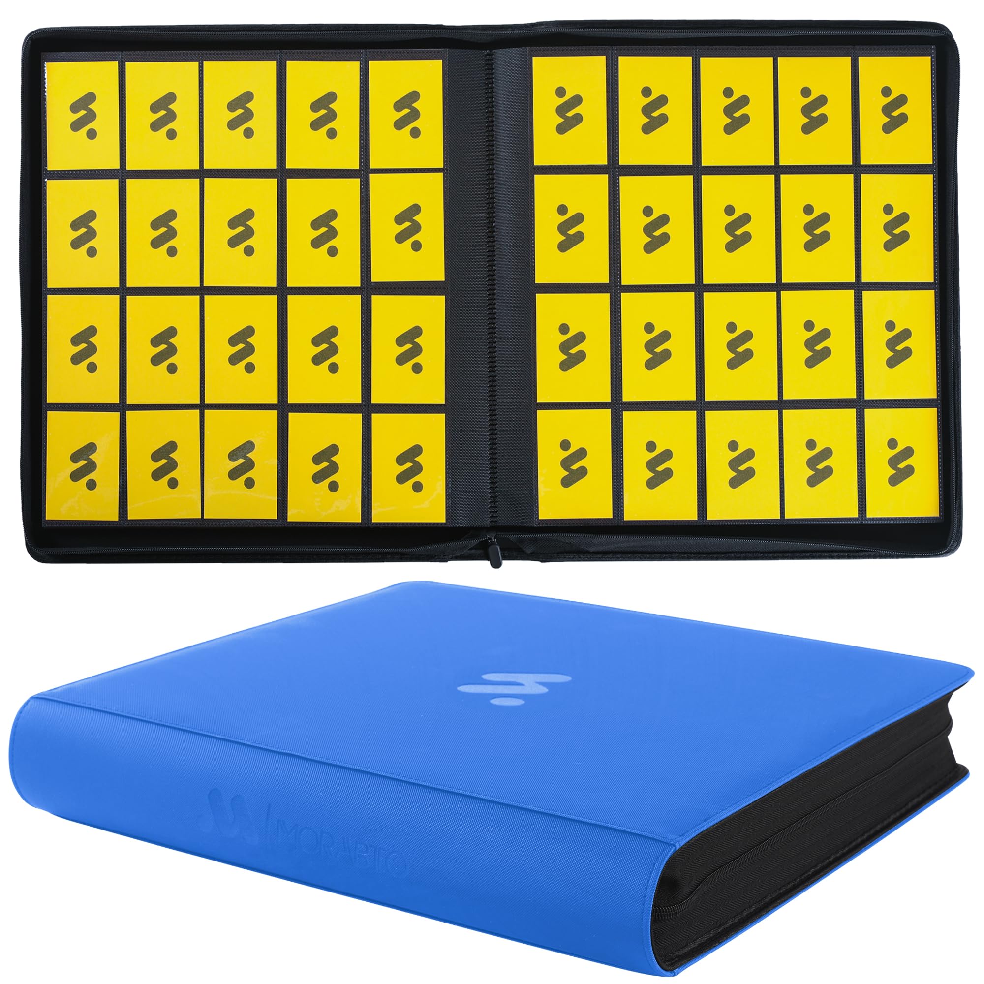 MORABTO Card Binder 20 Pocket,Trading Card Binder Holds up to 2000 Cards with 50 Sleeves,Zipper Card Holder Album Compatible with TCG Card/Game Cards/Sports Card