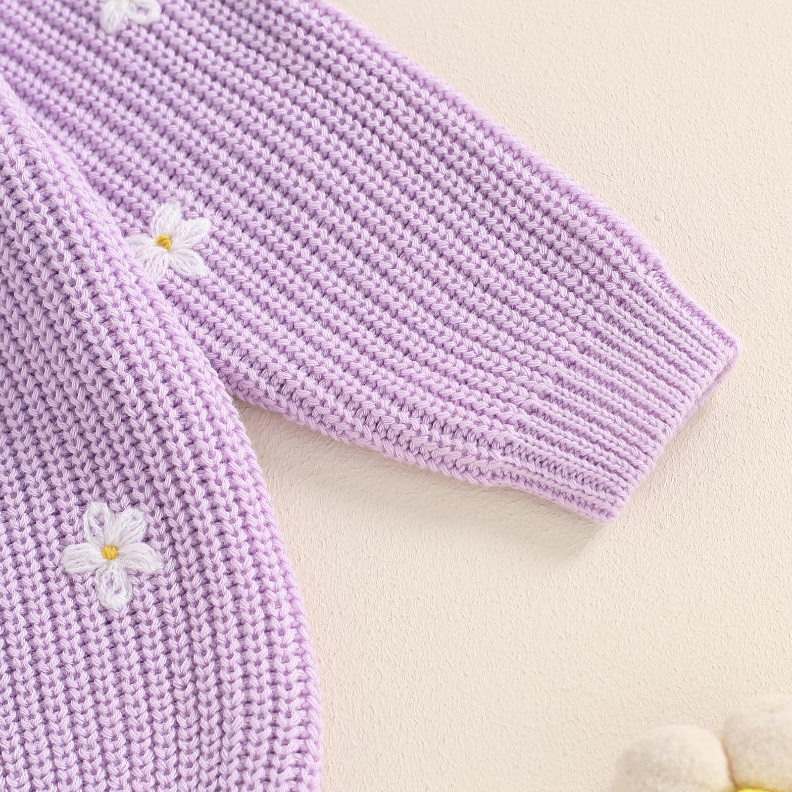 LYSINK Maglione per il primo compleanno della neonata con ricamo a forma di lettera floreale a costine pullover a maniche lunghe girocollo caldo maglieria
