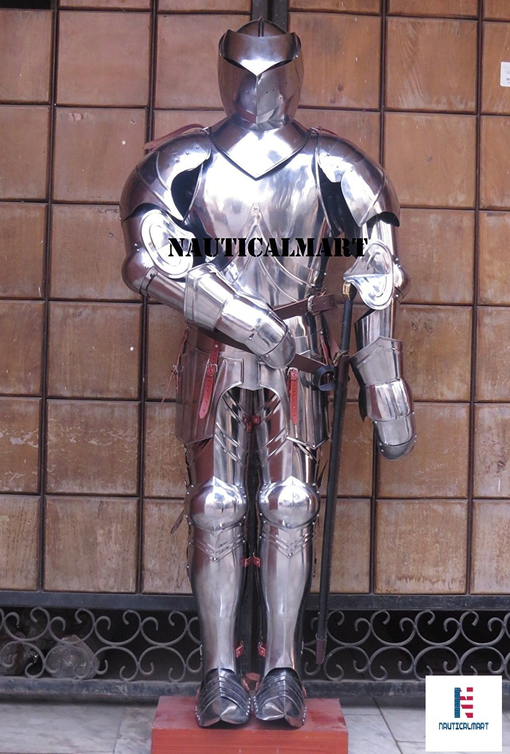 NauticalMart Renaissance Armor Medieval Wearable Knight Full Suit of Armour Silver