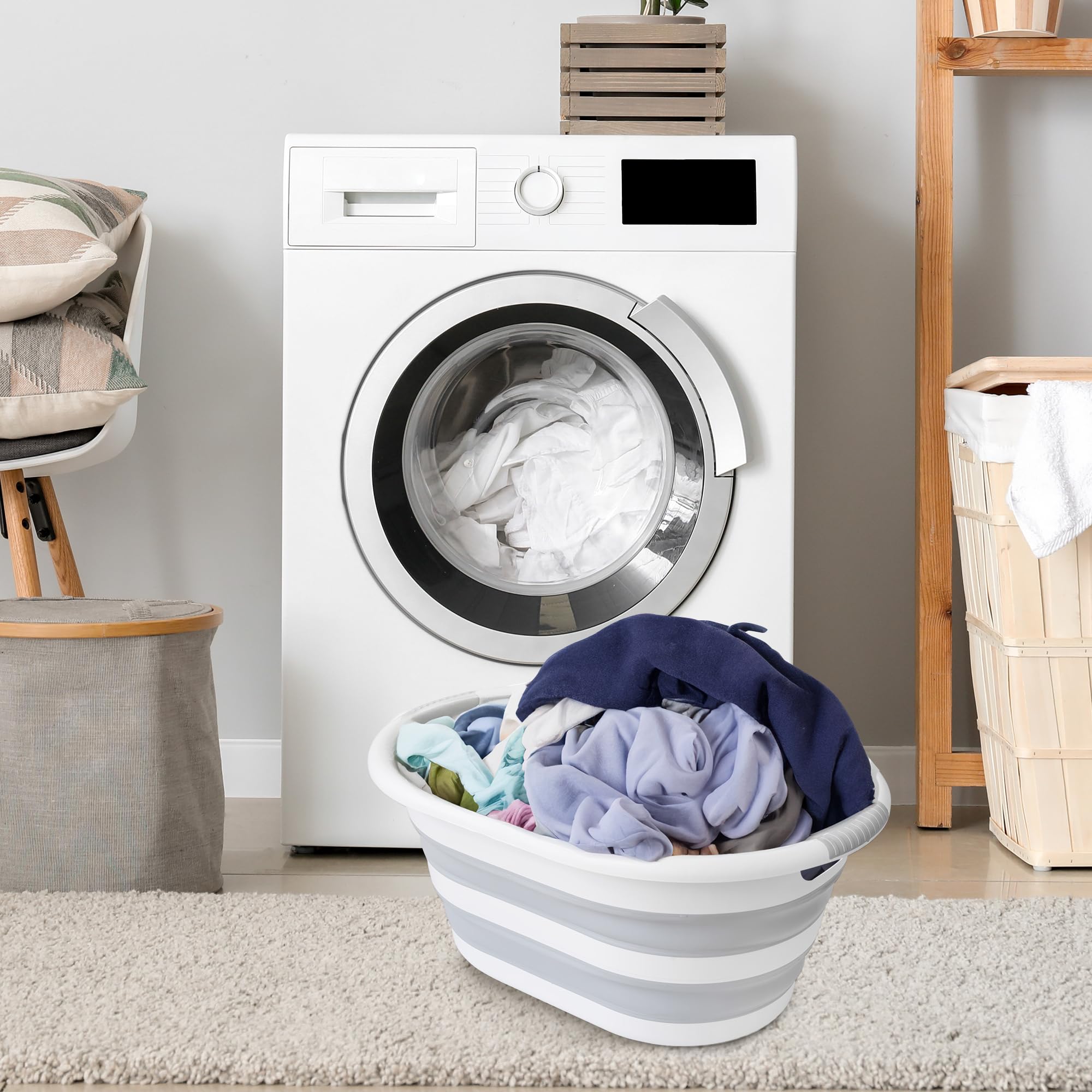 Cesto Portabiancheria Pieghevole Pop-up - 2 Pezzi, Salvaspazio, Per Casa O Viaggi