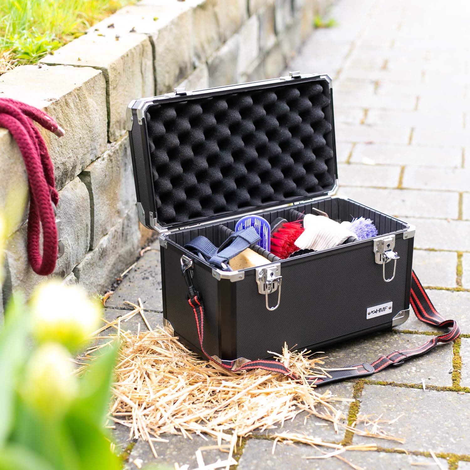 HMF 14801-02 Valise de transport en aluminium, coffre de rangement, compartiments individuels, 40 x 27,5 x 23,5 cm