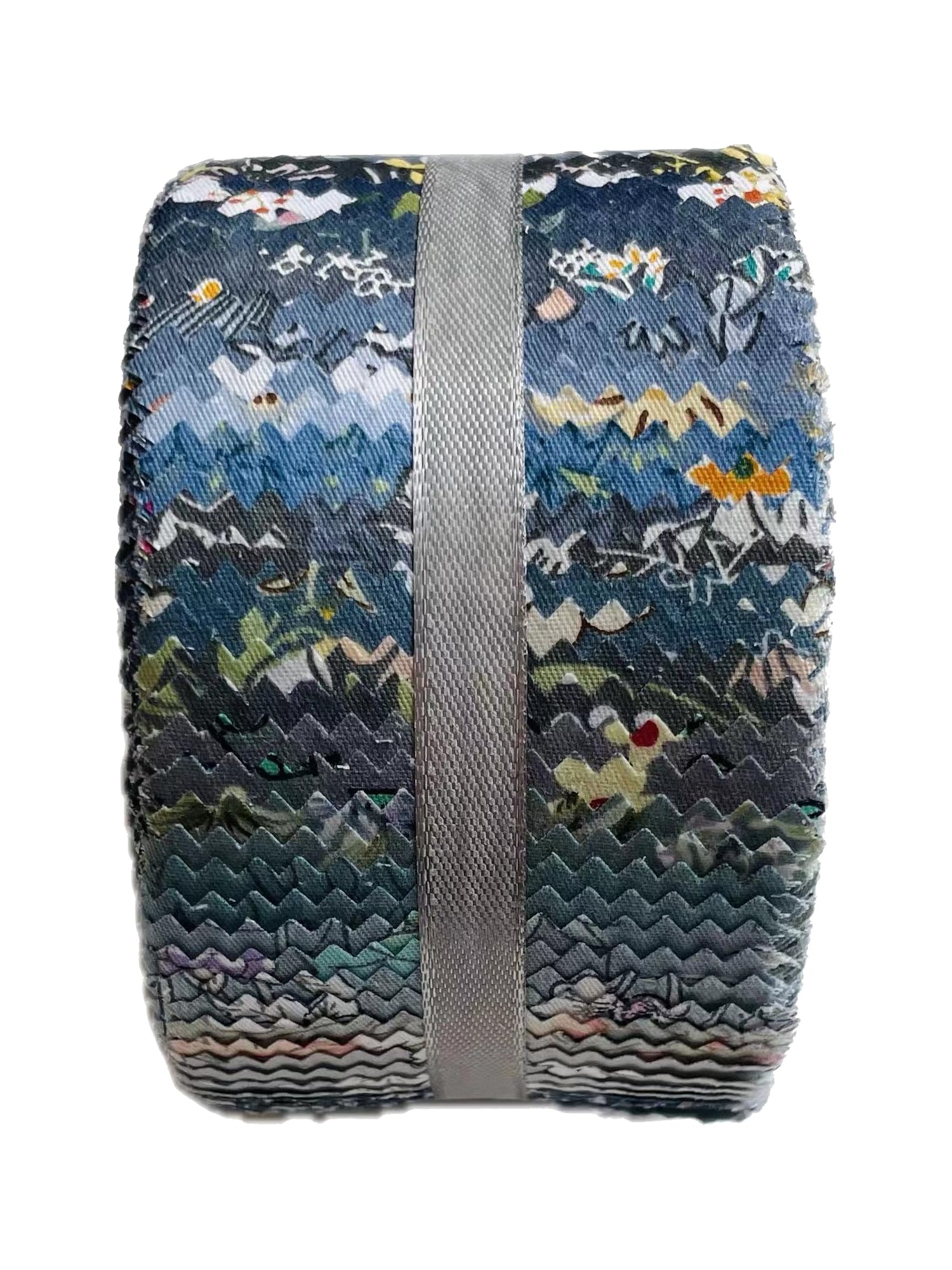 40 tiras de tela Jelly Roll para coser, tela 100% algodón para acolchar, manualidades, paquetes de tela precortada, cuadrados de edredón precortados, 2.5 x 44 pulgadas, capital neblinoso