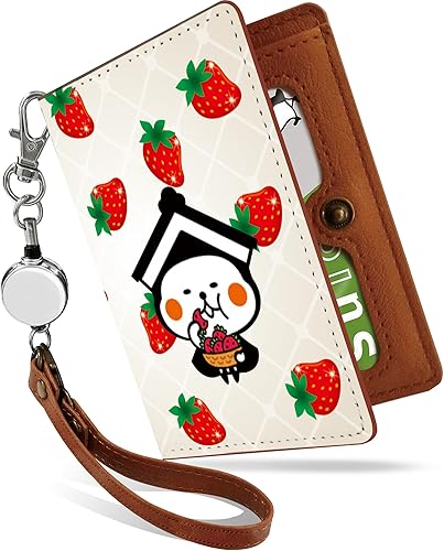 Amazon パスケース 定期入れ リール付き かわいい とち介 いちご とちすけ 二つ折り 中がみえない おしゃれ レディース ゆるキャラ 苺 白 とち介 いちご Ps バッグ スーツケース