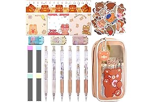 68-Piece Kawaii Bear School Stationery Set