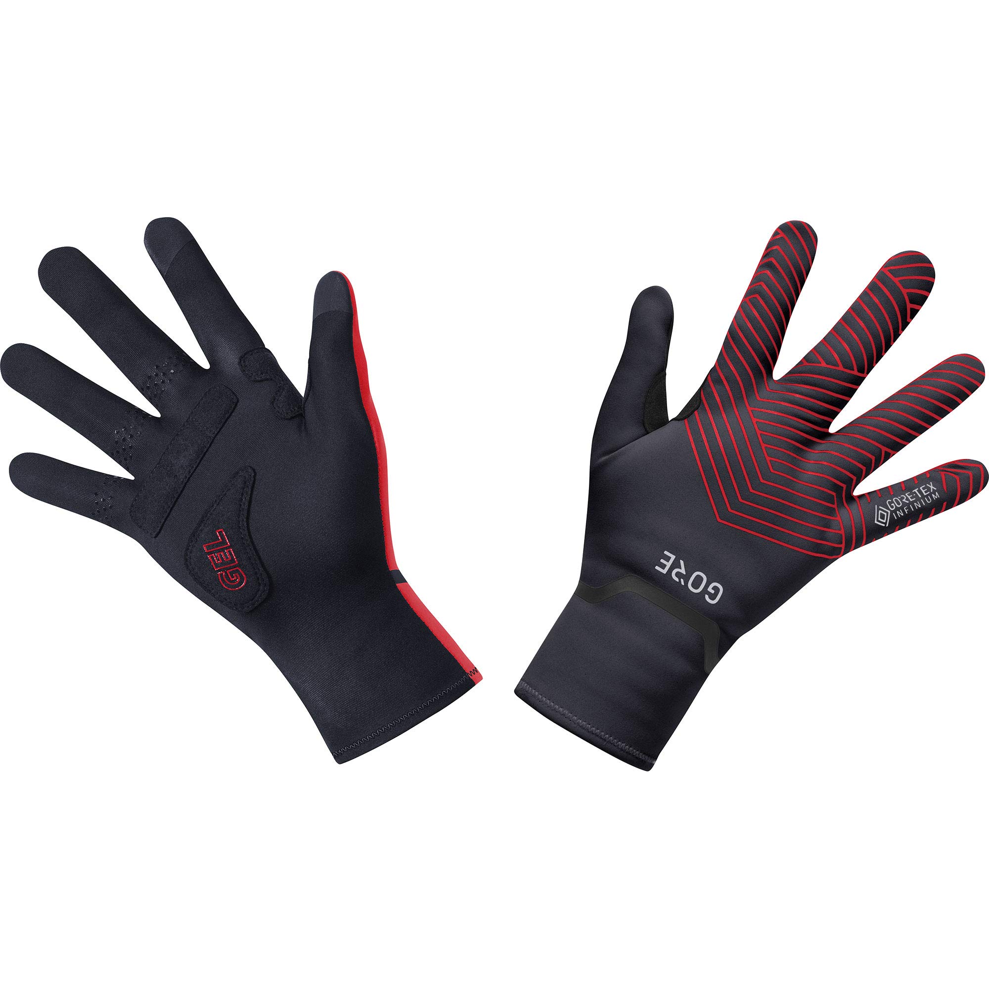 GORE WEAR C3 Stretch Handschuhe GORE-TEX INFINIUM, 11, Schwarz/Rot Fashion