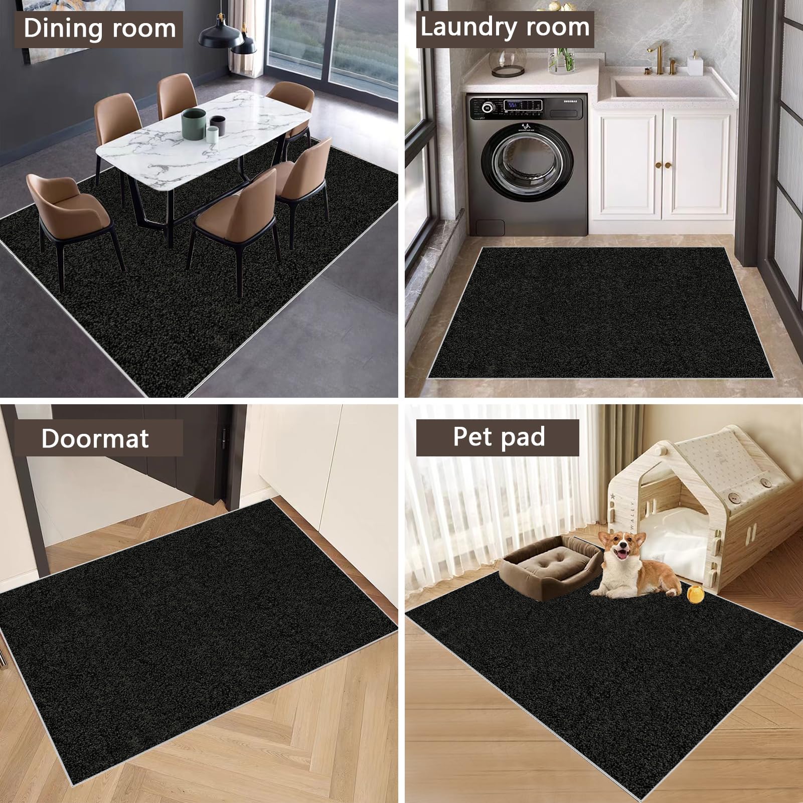 Tapis Protection de Sol Chaise Bureau Tapis Chaise de Bureau Gaming Antidérapant Tapis de Sol pour Chaise Gamer Ordinateur Silencieux Chairmat Tapis Chaise Gaming 150 x 180 cm