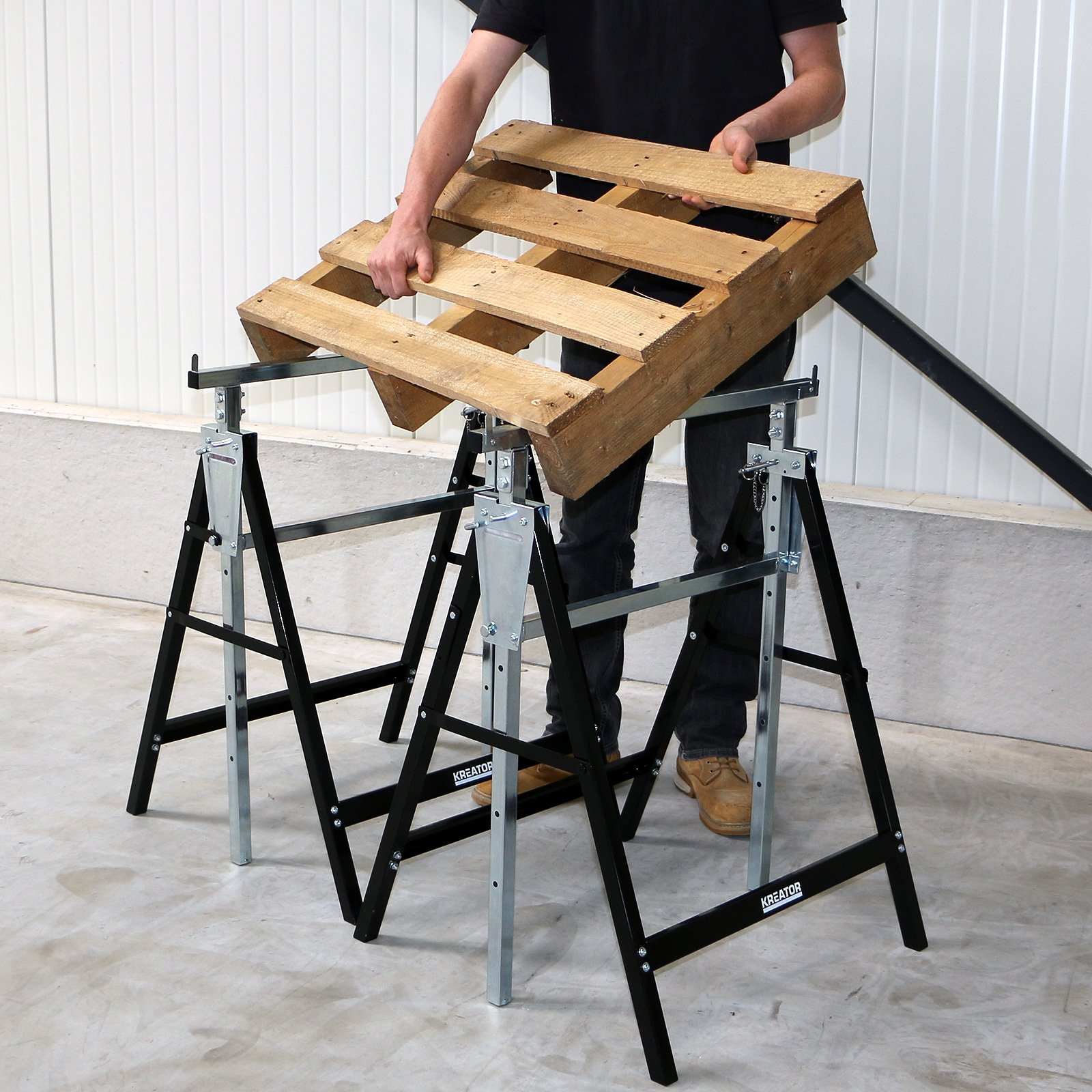 KREATOR KRT671003 Caballete telescópico 180 kg