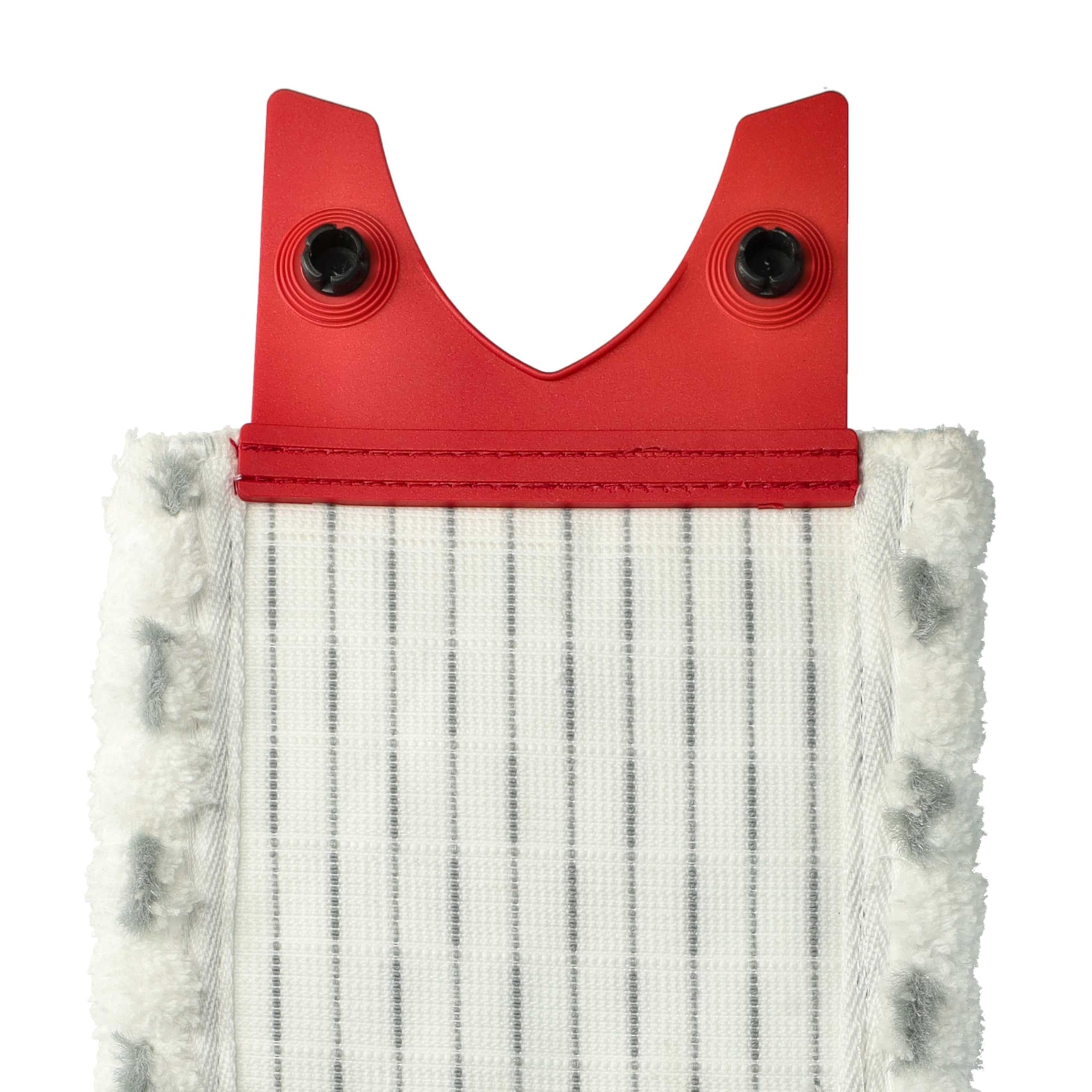 vhbw 10x Cabezal fregona Compatible con Vileda 1-2 Spray fregona - Repuesto, Microfibra, Gris/Blanco