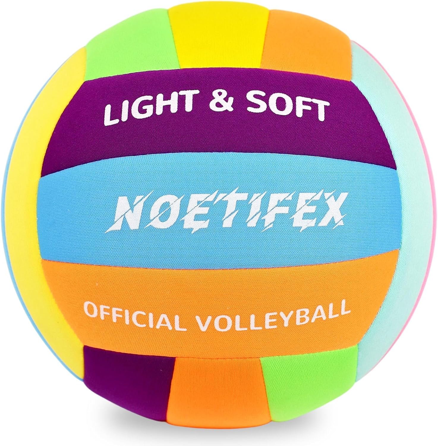 Soft Volleyball-Super Soft Fabric Light Volleyball for Indoor Practice Safe and Quiet Kids Youth Beginners House Yard Training Practice Games(Deflated)