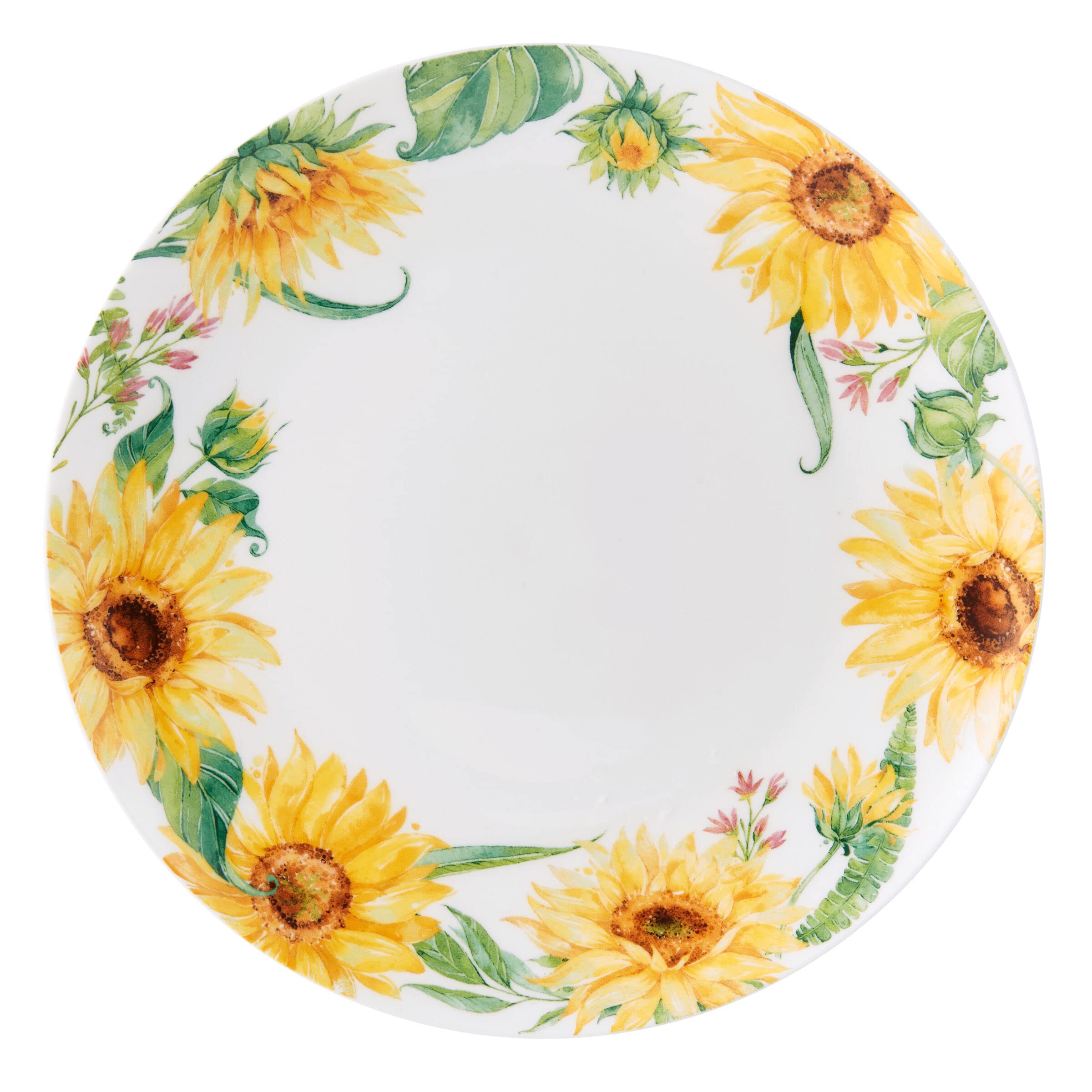 Mikasa Sunflower Geschirr-Set, Knochenporzellan, leicht, splitterfest, 16-teilig, Service für 4 Personen, mehrfarbig