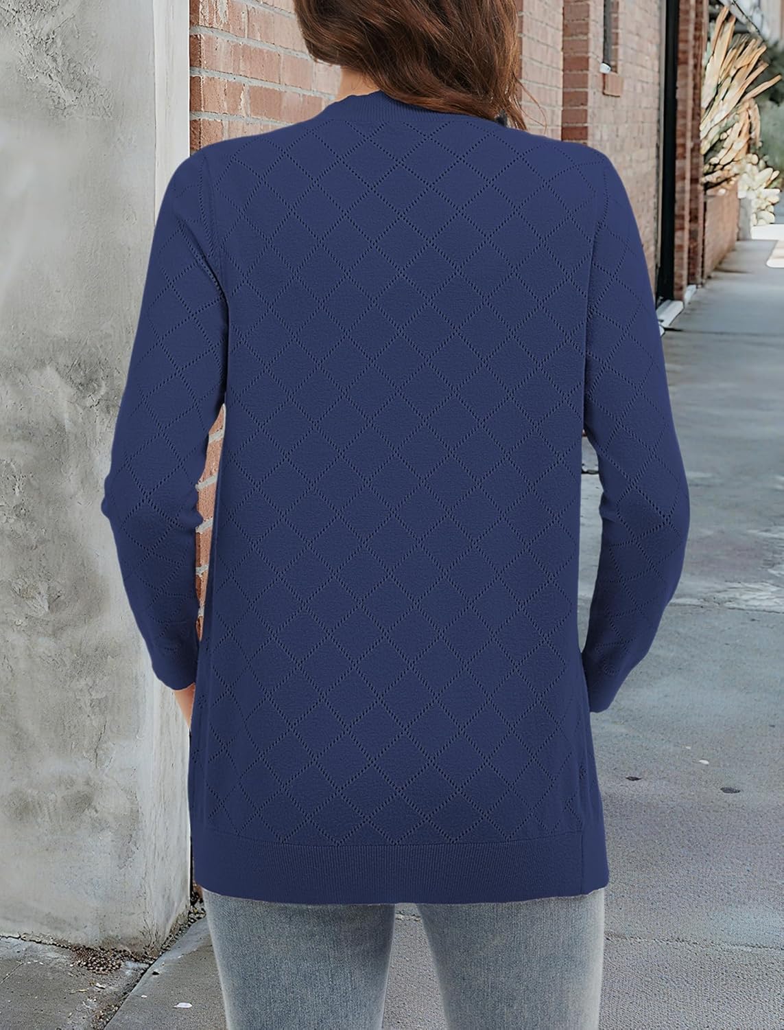 Cardigan Sweaters for Women Elegant Lightweight Open Front Cardigans Long Sleeve V Neck Knit Sweater - Image 3