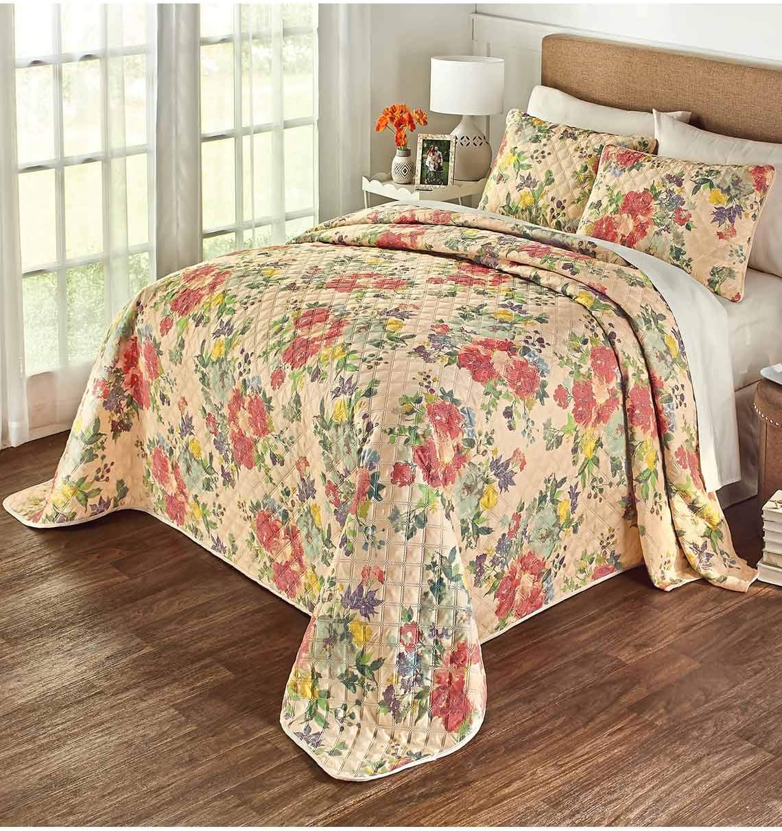 Carol Wright Gifts Vintage Floral Bedspread Set Full