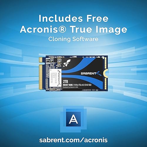Miniatura 4 de SABRENT 2TB Rocket NVMe PCIe M.2 2242 DRAM-Less Low Power Internal High Performance SSD (SB-1342-2TB)