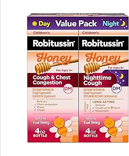 Robitussin Honey Maximum Strength Cough & Chest Congestion DM, 4 fl oz. (2-Pack)
