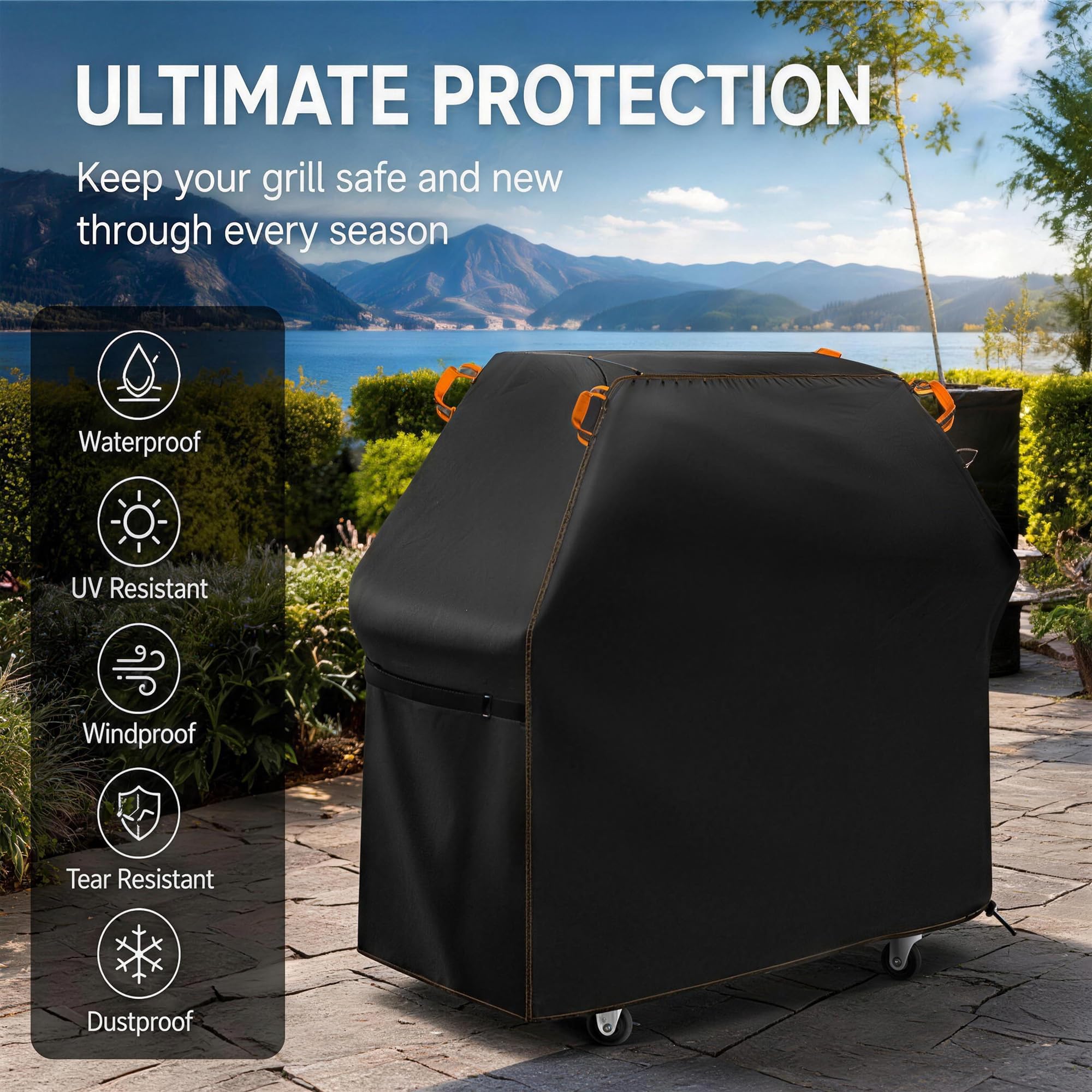 ZORQ Copertura Barbecue per Campingaz 3 Series Woody LX 2014-2022, Copri Barbecue da Esterno Impermeabile Copertura Resistente alle Intemperie Barbecue Gas