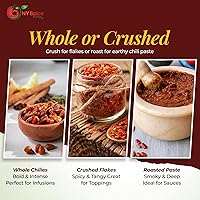 Vista 6 de NY Spice Shop Chile entero seco Pequin Pepper – 4 onzas de chile entero seco Pequin Seco Peppers para comida mexicana – Hot Pequin Chili Pods