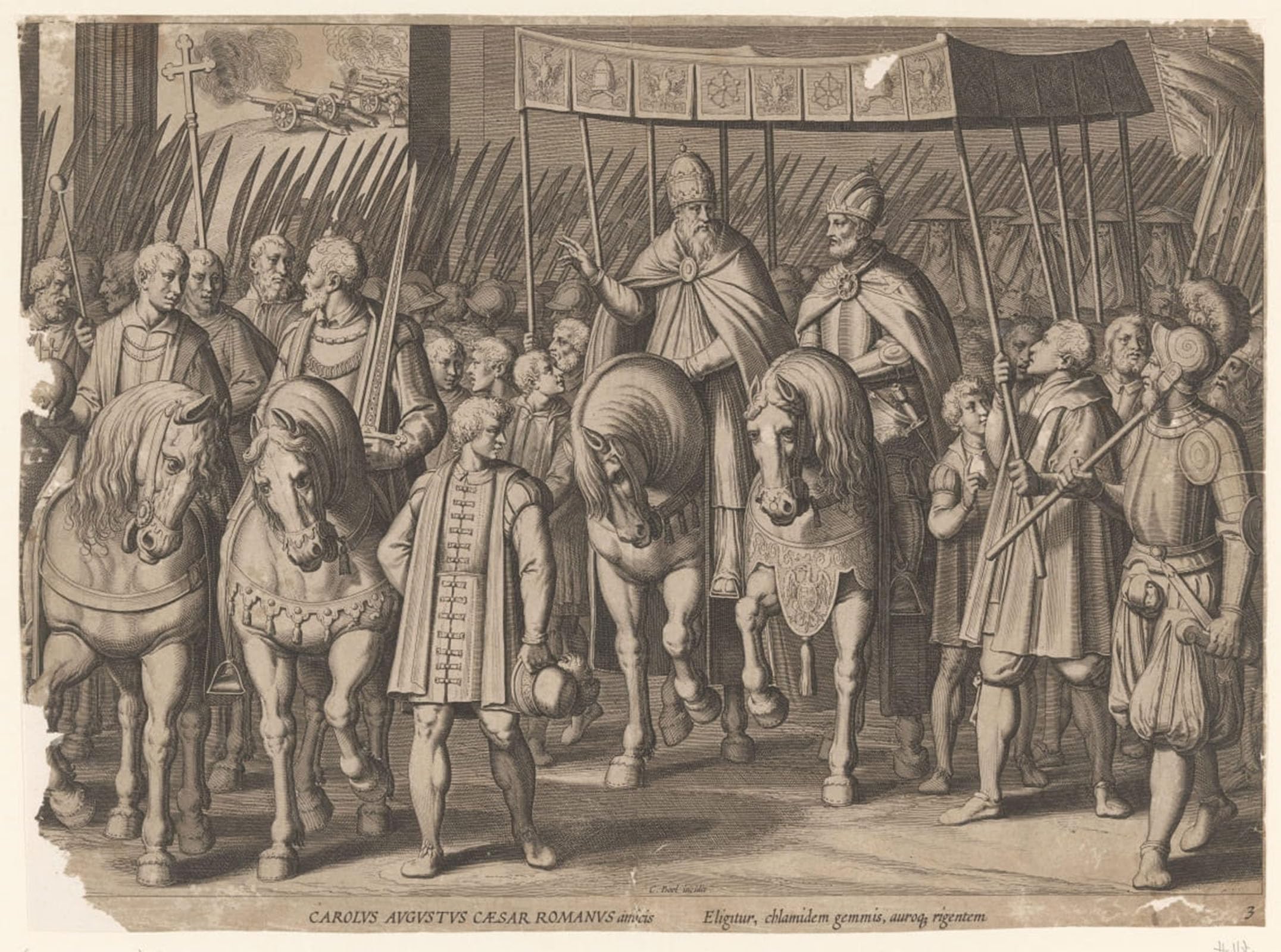 POSTERIIk Famous Print Pop Art Wall Art Graffiti Imperial Coronation of Charles V in Bologna by Cornelis Boel Art Prints for Home Decor 60x90cm