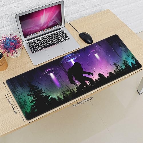 Miniatura 10 de Alfombrilla de mouse japonesa con diseño de pez de carpa Yin y Yang Koi, color negro y rojo, XL extendida, base de goma antideslizante, borde