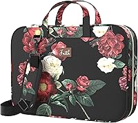 Vista 7 de DEHITE Bible Cover Case for Women – Floral Black Bible Bag Carrying Case – Messenger Bag Violeta