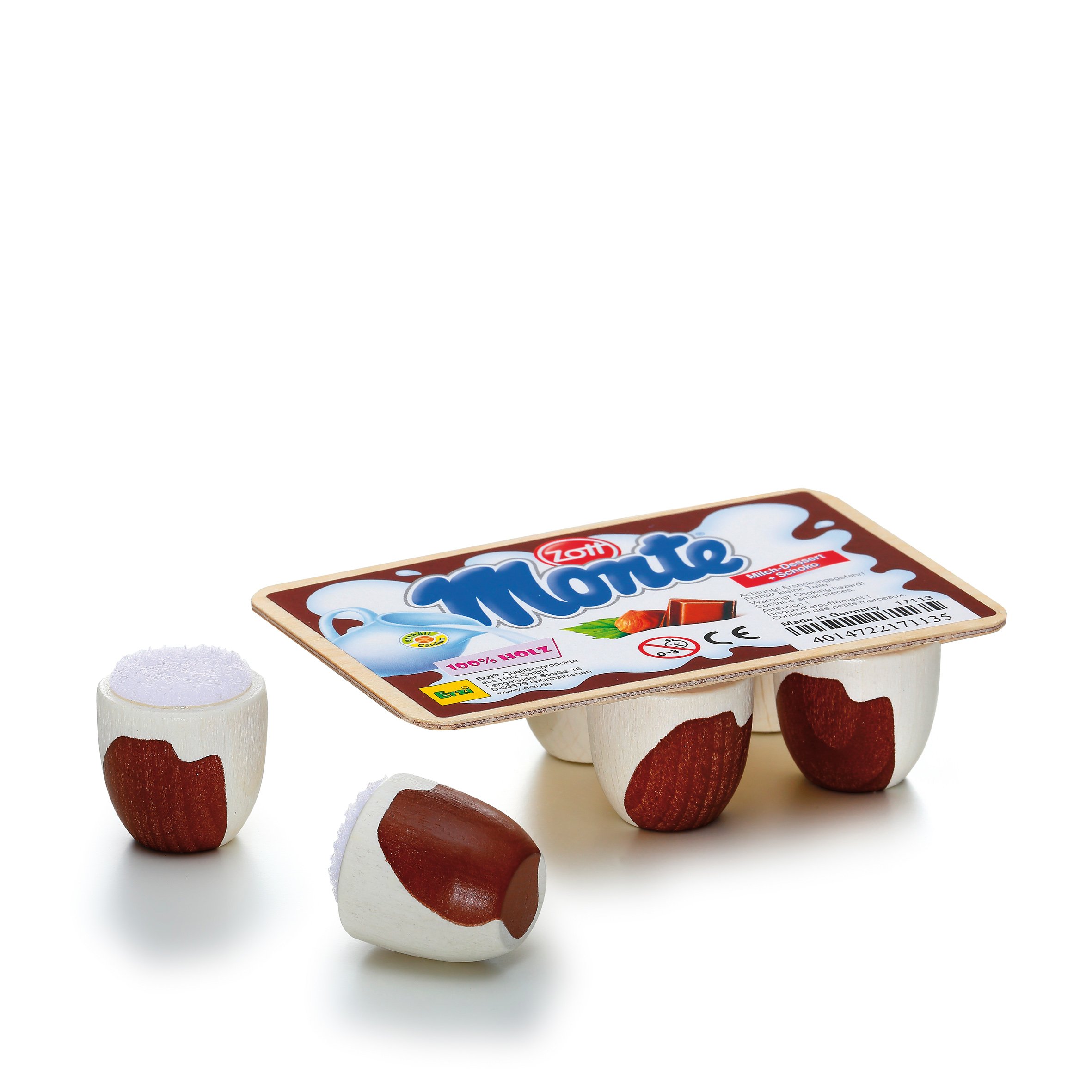 Erzi 10.5 x 7 x 3.2 cm Wooden Grocery Shop Merchandize Dessert Zott Chocolate Milk Cream Pretend Play