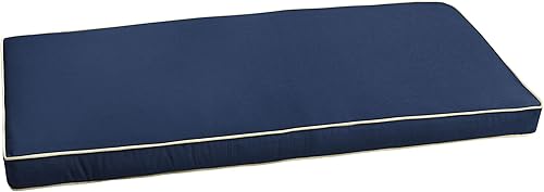 Miniatura 36 de Mozaic - Cojín para banco de interiores y exteriores, color azul. Azul mezclilla,Lienzo antiguo Beige,Lienzo Bay Marrón,Capri de lona.,Lona de